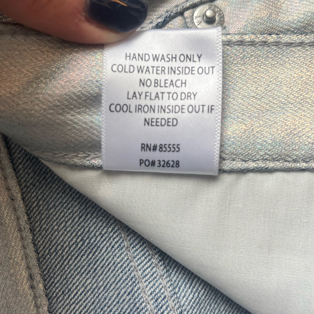 NWT Pistola High Rise Straight Cassie Coated Prism Jeans | Size 29 - Picture 13 of 15